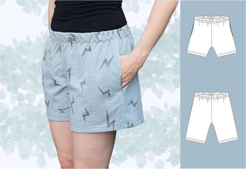 Lockere Damen Shorts „Alex“ mit Gummizug Gr. 34-50, A4+A0 image number 2