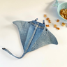 Topflappen nähen aus alten Jeans, Mantarochen  thumbnail number 1