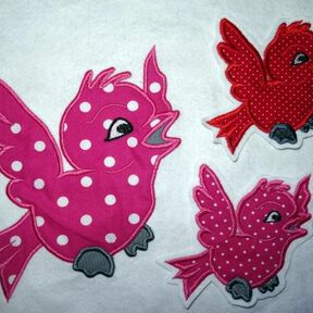 Stickdatei frecher Spatz Vogel 