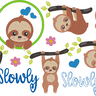 Stickdatei - Faultier mit Herz und Blume gefüllt thumbnail number 3