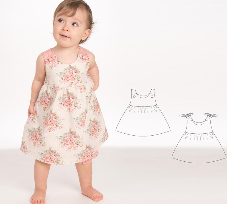 CLARA + EMI Schnittmuster Babykleid und Pumphose image number 3