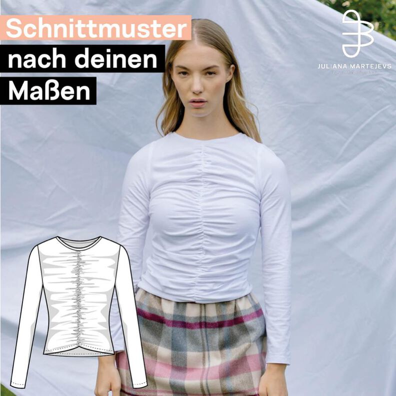 Schnittmuster nach Maß, Oberteil mit Raffung image number 1