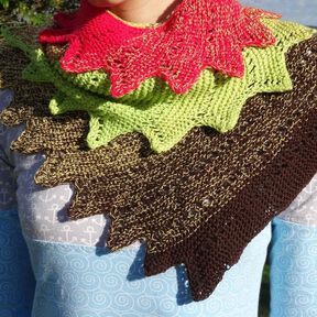 Drachentuch Drachenschal gestrickt stricken