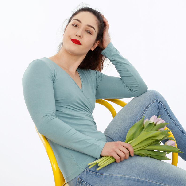 FRAU LIESE - Langarmshirt in Wickeloptik XS-XXL image number 5
