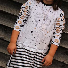 Shirt / Jerseykleid "DANA", Gr. 110 - 152 mit Tulpenärmel