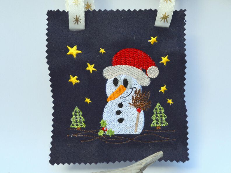 Stickdatei Schneemann Vollstick 10x10cm image number 2