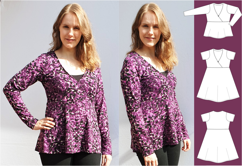 Conny Wickelkleid & Shirt mit hoher Taille, BU 80-116 A4+A0 image number 7