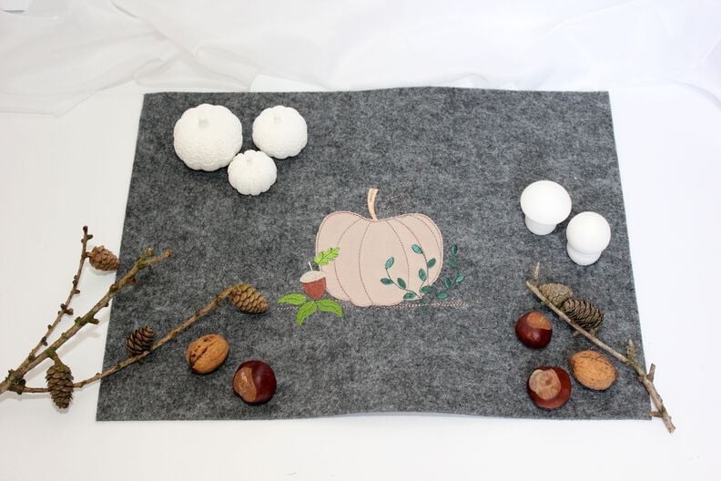 Stickdatei Kürbis Herbst doodle Applikation image number 4