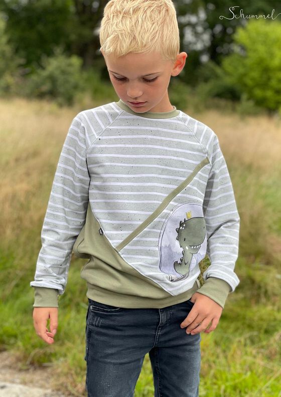 Raglan Sweater Farverig Gr. 128-170, A0, Teilungen image number 3