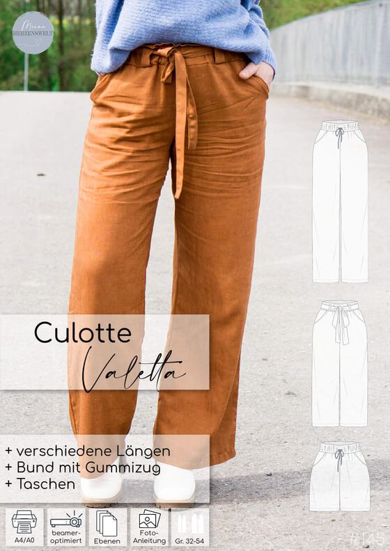 Culotte Damen - eBook Schnittmuster Gr. 32-54 - Valetta image number 3