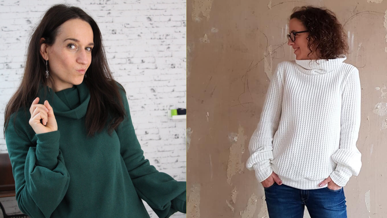 Ella- Damen Kleid oder Pullover Schnittmuster in 34-48 image number 6