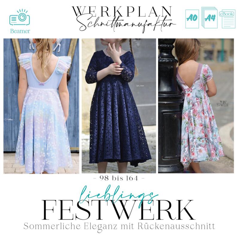 lieblings FestWERK |  98 bis 164 | Festkleid | A4 & Beamer image number 1