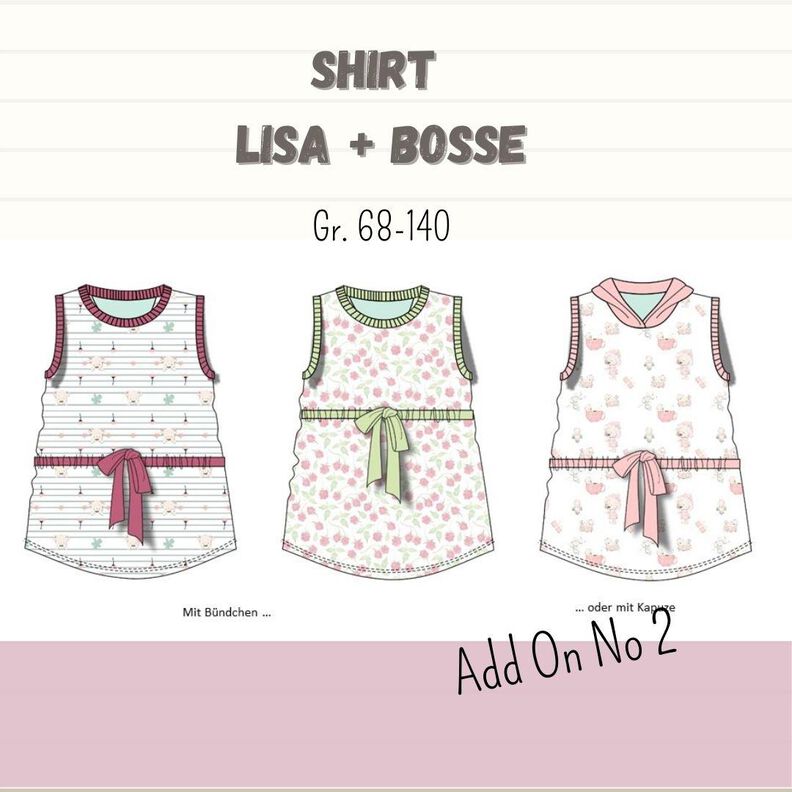 Shirt Lisa + Bosse Gr. 68-140 - Add On 2 ärmellos image number 5