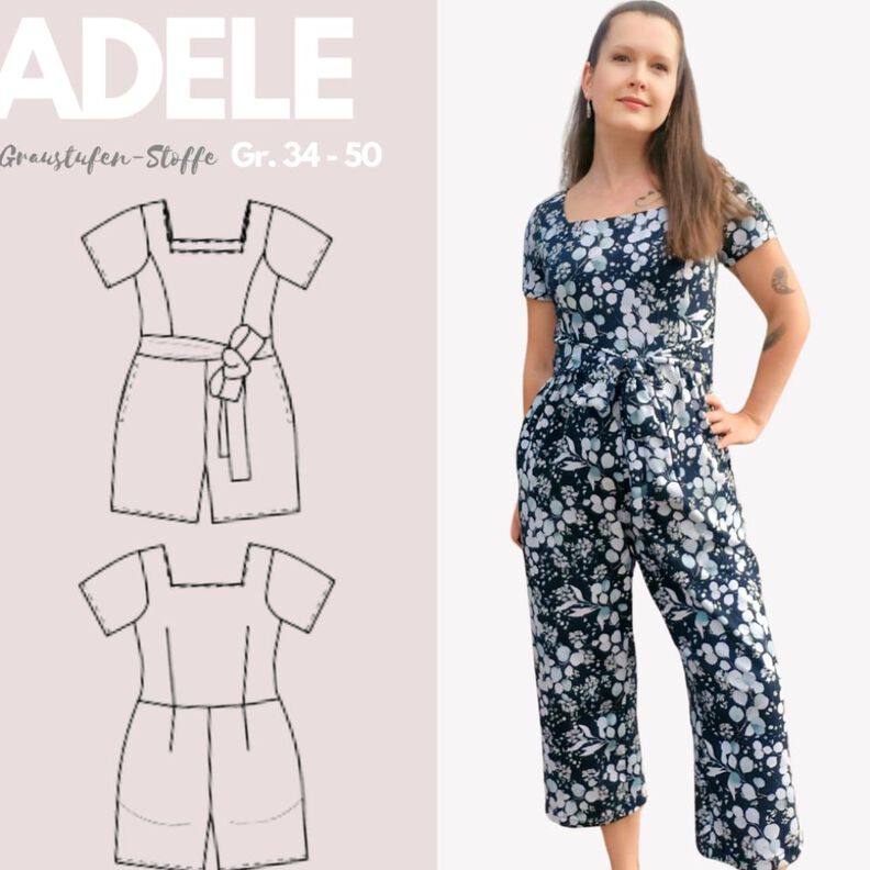 PDF-Schnittmuster: Jumpsuit ADELE, Gr. 34- 50 image number 1