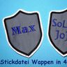 Stickdatei einfache Wappen in 5 Größen thumbnail number 1