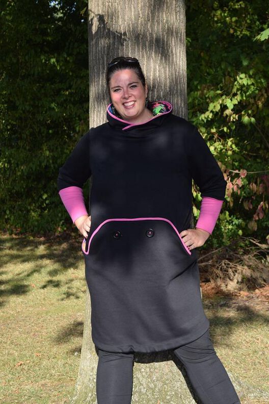 Knopfliebe für Damen Hoodie und Kleid Größe 44-58 image number 2