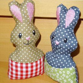 Stickdatei Hase mit Tasche ITH 