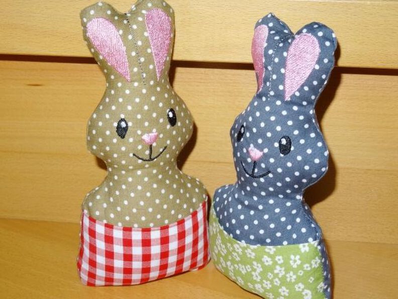 Stickdatei Hase mit Tasche ITH image number 1