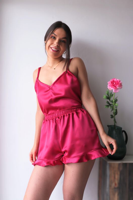 Yolotl Loungewear | Top und Hose mit Spitze oder Rüschen image number 7