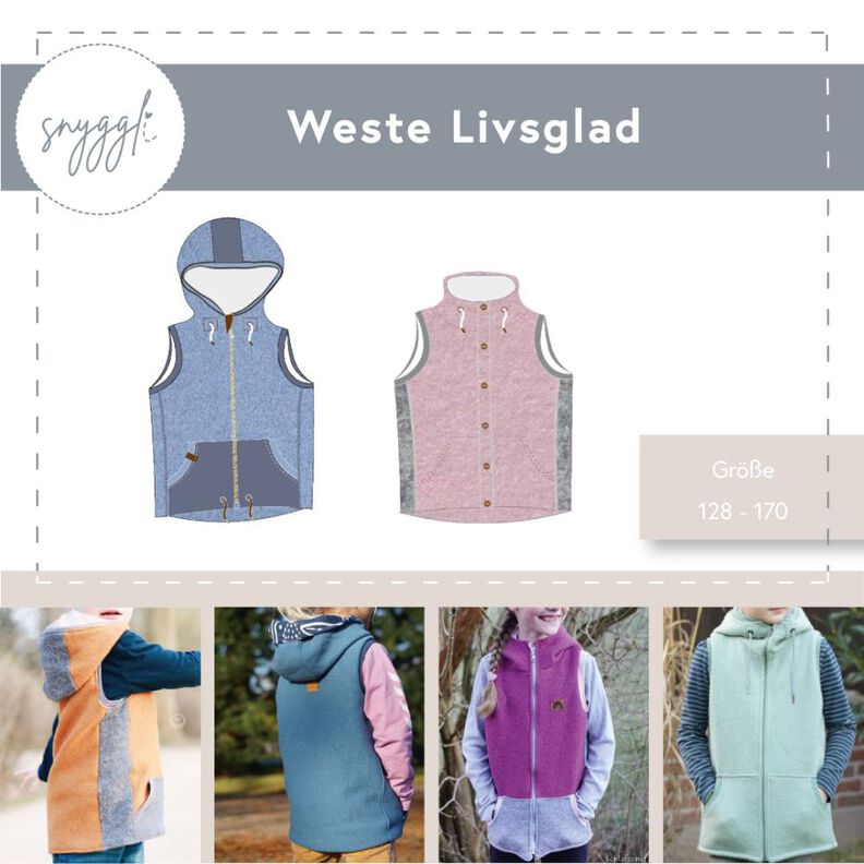 Weste Livsglad Gr. 128-170, Walk, Fleece, Softshell image number 1