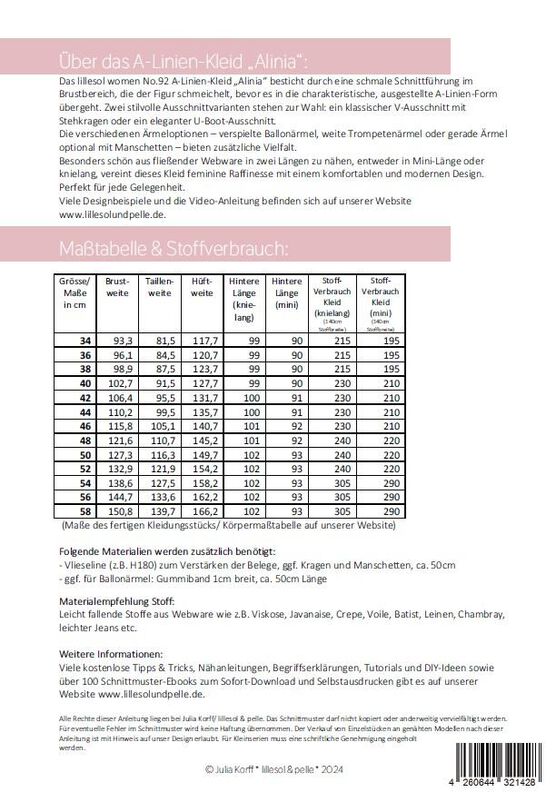 Ebook lillesol women A-Linien-Kleid "Alinia" *mit A0 Datei  image number 2