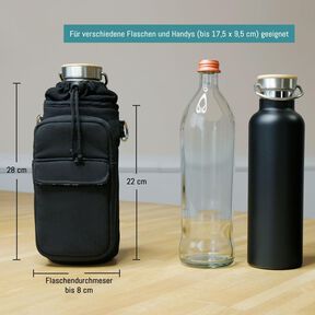 Flaschen Tasche Walking Schnittmuster und Nähanleitung