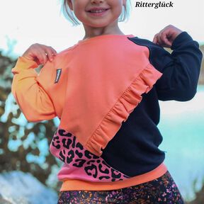 Raglan Sweater Farverig Gr. 56-122, A0, Teilungen