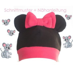 Schnitt + Anleitung Mäuse-Mütze für Babies und Mädchen