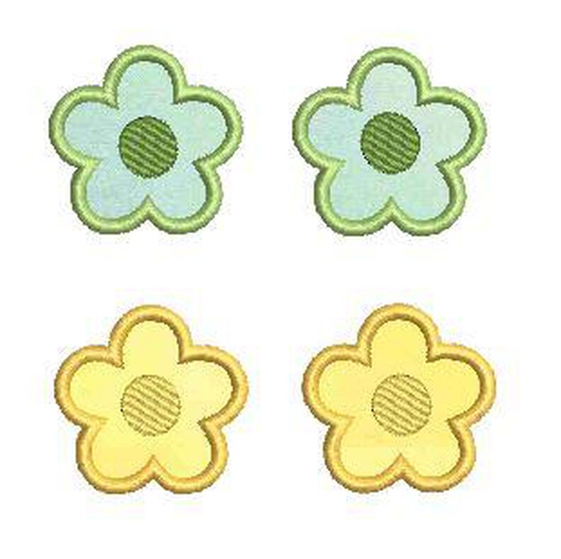 Stickdatei Applikation 4er Blumen 10x10cm image number 4