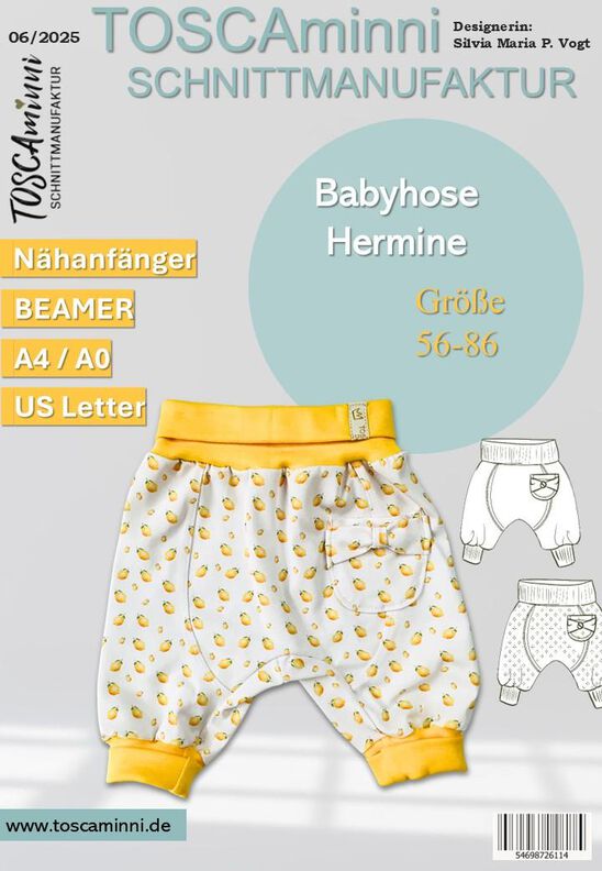Schnittmuster Pumphose Hermine Gr. 56-86 | Nähanleitung image number 2