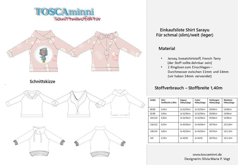 Shirt Sarayu 1 Gr. 68-140 Nähanleitung + Schnitt image number 7