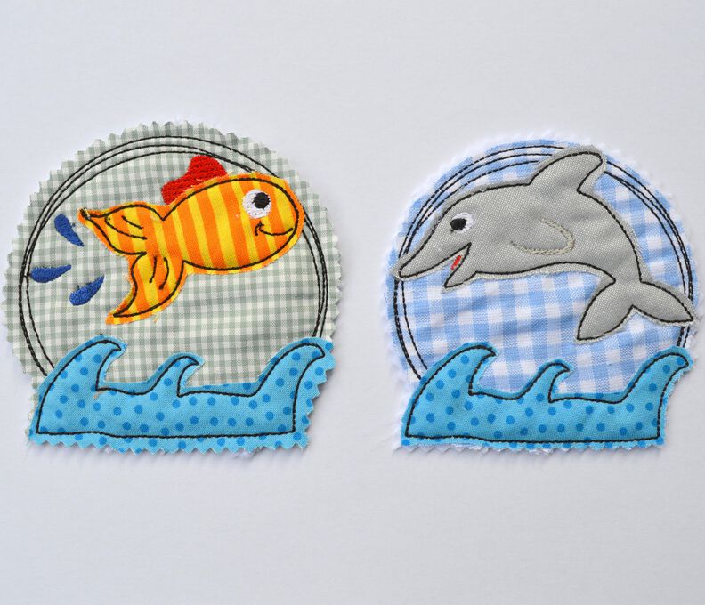 Stickdatei DOODLE Fisch für den 10x10cm Rahmen image number 1
