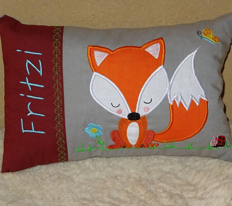 Fuchs - Kissen ITH -  Stickdatei mit Taschenbild  image number 3