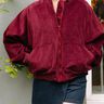 Bomberjacke Schnittmuster Damen Einfache Jacke Cord thumbnail number 3