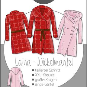 Ebook/Nähanleitung Wickelmantel LAINA Damen Gr. 32-48