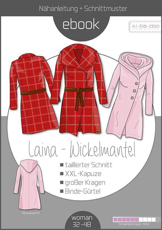 Ebook/Nähanleitung Wickelmantel LAINA Damen Gr. 32-48 image number 1