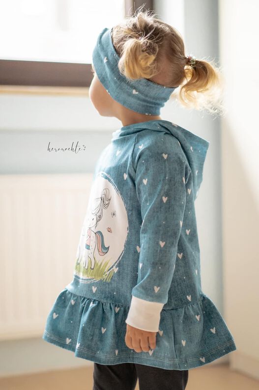 *Girls Raglan Dress* Hoodiekleid Tunika Ballonärmel  image number 10