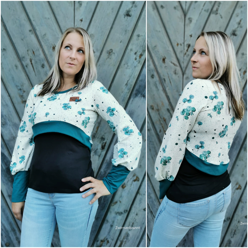 Becky Gr. 32 bis 48 Set aus Crop-Oberteil und Drehkleid image number 10