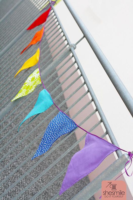 Wimpelkette "Regenbogen" (Nähanleitung und Schnittmuster) image number 6