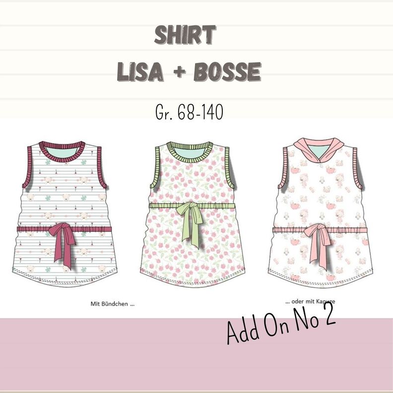 Shirt Lisa + Bosse Gr. 68-140 - Add On 2 ärmellos image number 8