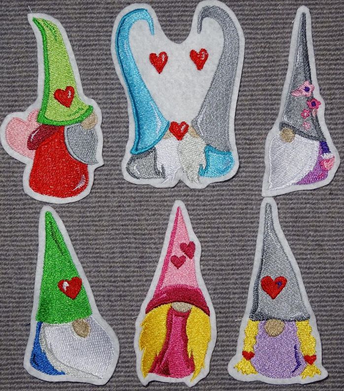 Herz Gnome Zwerg Stickdatei Valentinstag image number 4