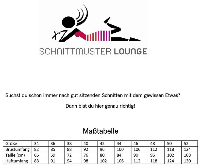 Miss X Gr. 34-52 PDF-Schnitt A4, A0, Anleitung image number 9