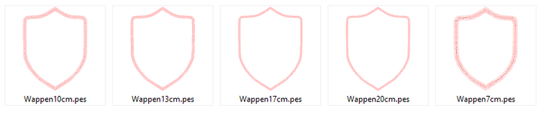 Stickdatei einfache Wappen in 5 Größen image number 2