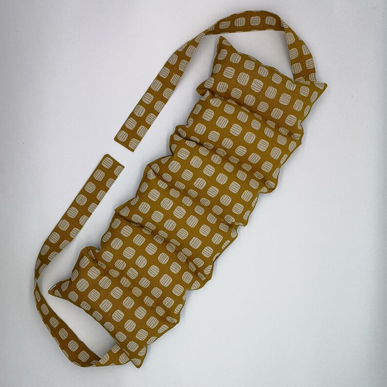 Dinkelspelzkissen, Körnerkissen, Wärmekissen mit Bindeband image number 3
