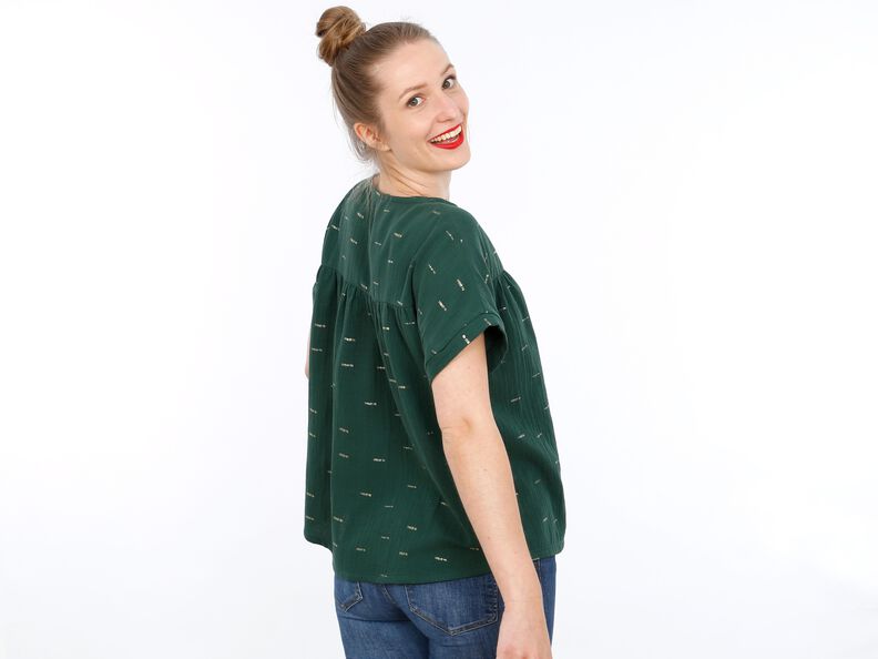 FRAU SUZY - lockere Kurzarmbluse mit Kräuseln XS-XXL image number 7