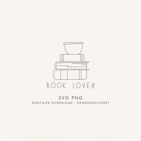 Plotter- und Laserdatei "BOOK LOVER" SVG PNG