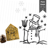 Plotterdatei Schneemann Winter Schnee thumbnail number 1