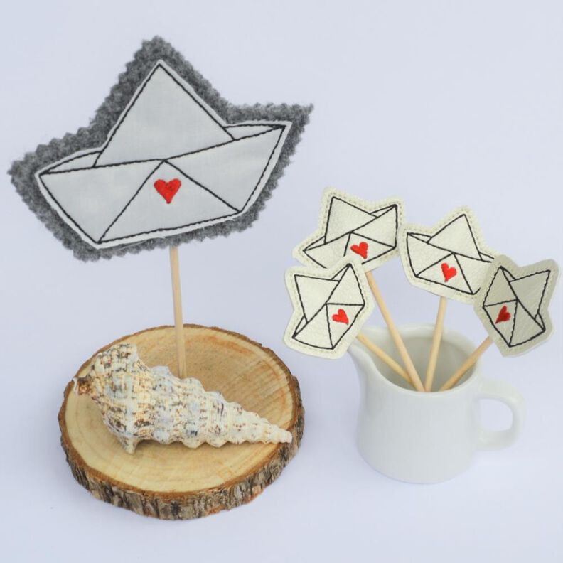 Stickdatei Schiff Boot ITH Schiffchen Stabstickdatei image number 1