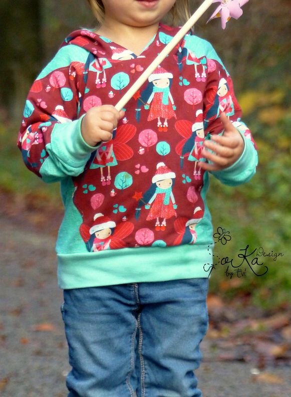 Raglan-Hoodie Fjonn Gr. 80-170 image number 7