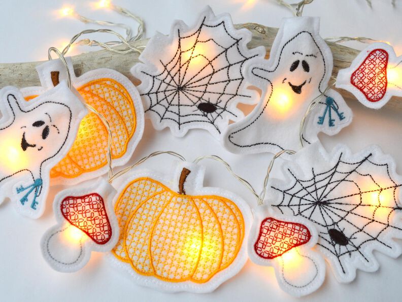 ITH Stickdatei Lichterkette Cover Halloween image number 3